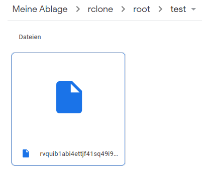 Encrypted file uploaded to Google Drive